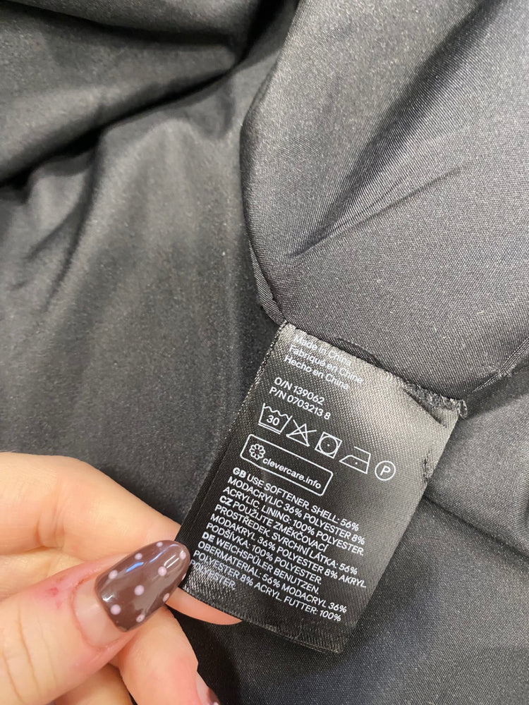 Fabulous H&M Faux fur jacket UK 12 Tiger animal print brown black KM507