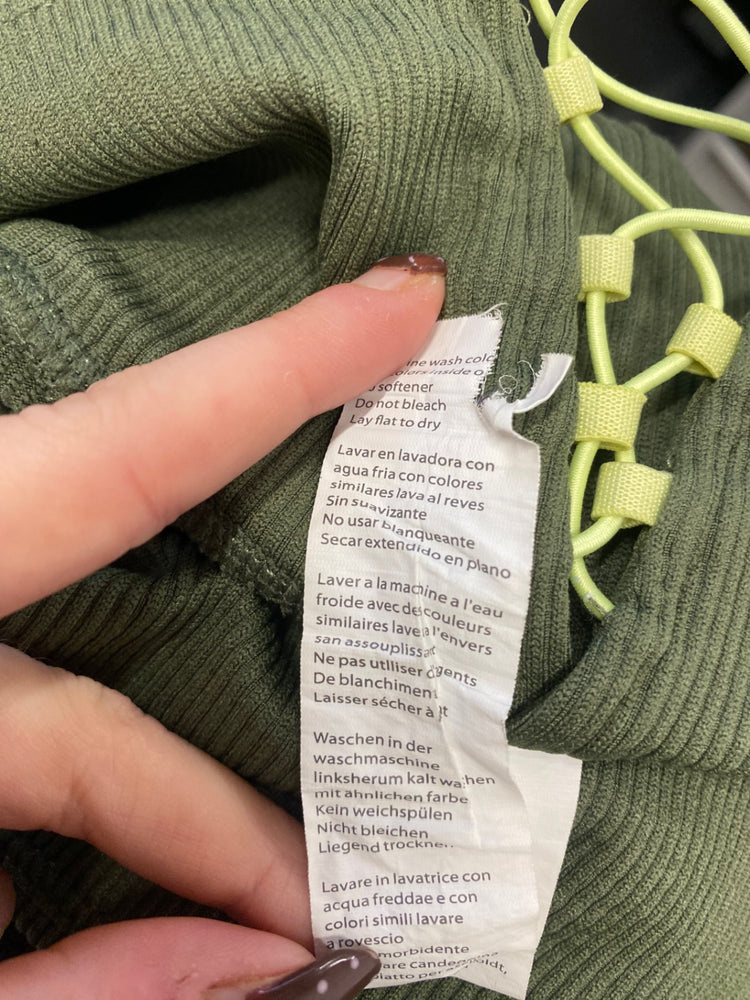 Fabulous Fabletics Leggings UK 8/10 Olive Green TA506