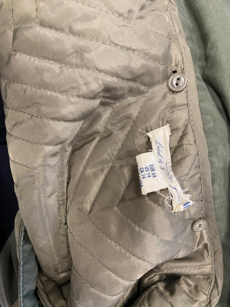 Fabulous H&M Parka Coat longline cotton UK 16 Khaki KM507