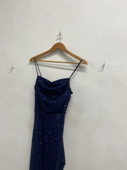 Fabulous Windsor Midi Dress Uk 10 Navy sequin party SR509
