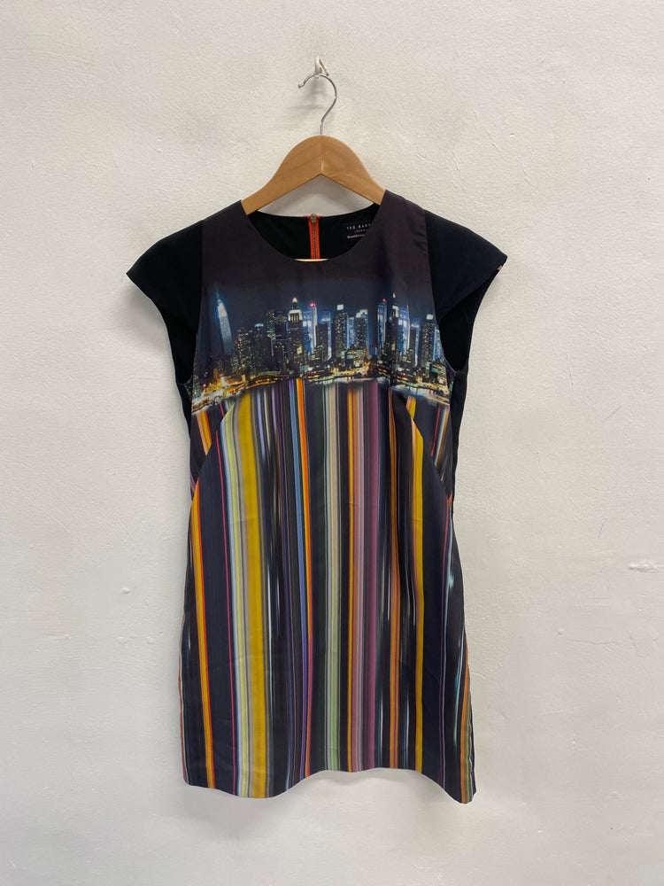 Fabulous Ted Baker nula nightlife Mini dress UK 8 Multicolor CC510