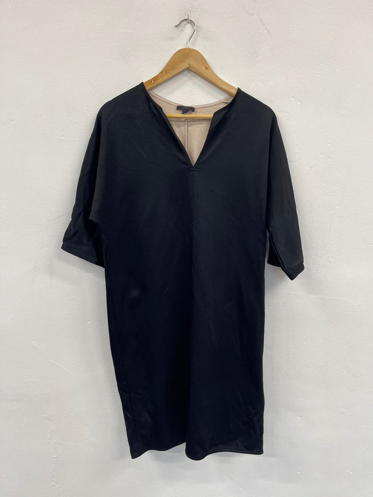 Fabulous COS loose satin Evening Party Dress UKS Black VG491