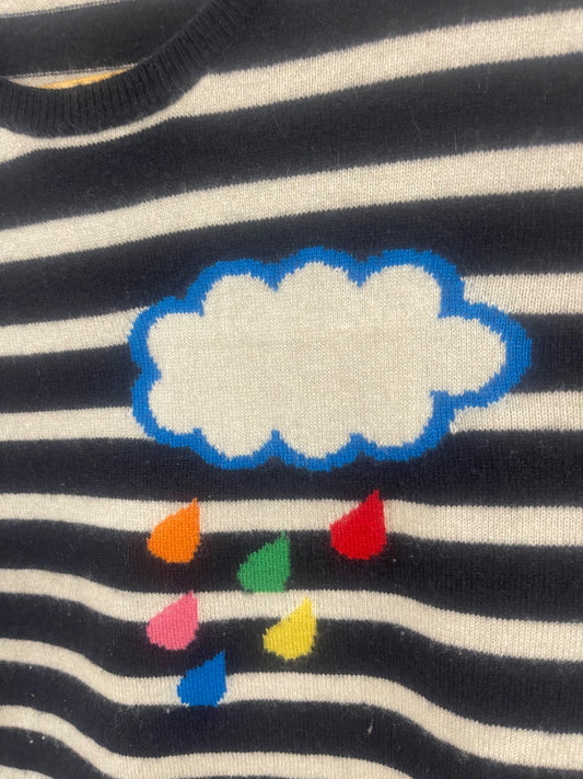 Fabulous Chinti and Parker cloudy weather Sweater UKS Navy blue and cream WLH511