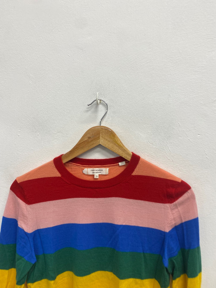 Fabulous Chinti & parker cashmere Sweater UK 8 Multicolor striped WLH511