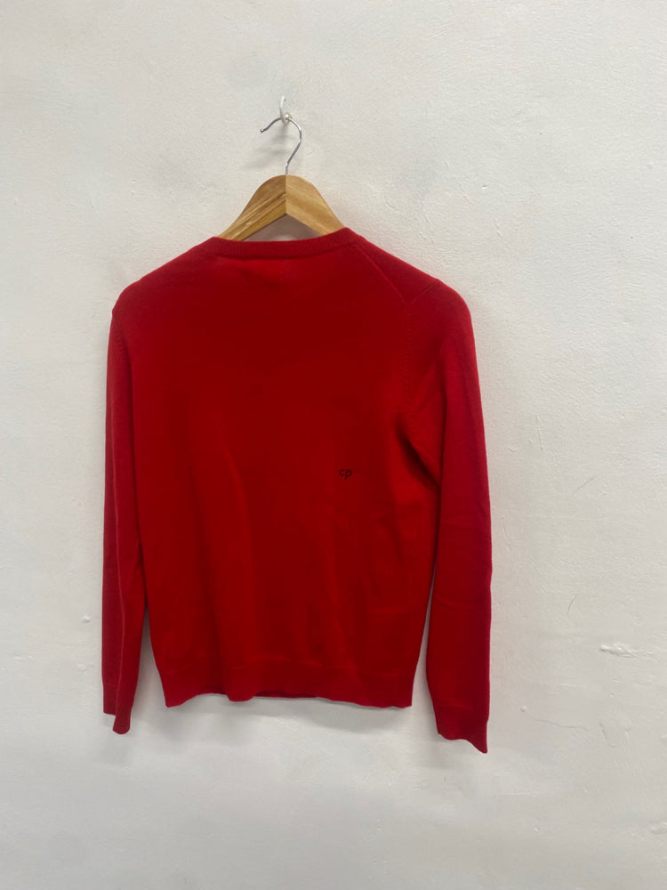 Fabulous Chinti and Parker x peanuts wool Knitted jumper UK 8 Red white WLH511