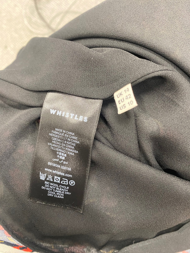 Fabulous Whistles meadow Midi Dress UK 14 Multicolored floral LB512