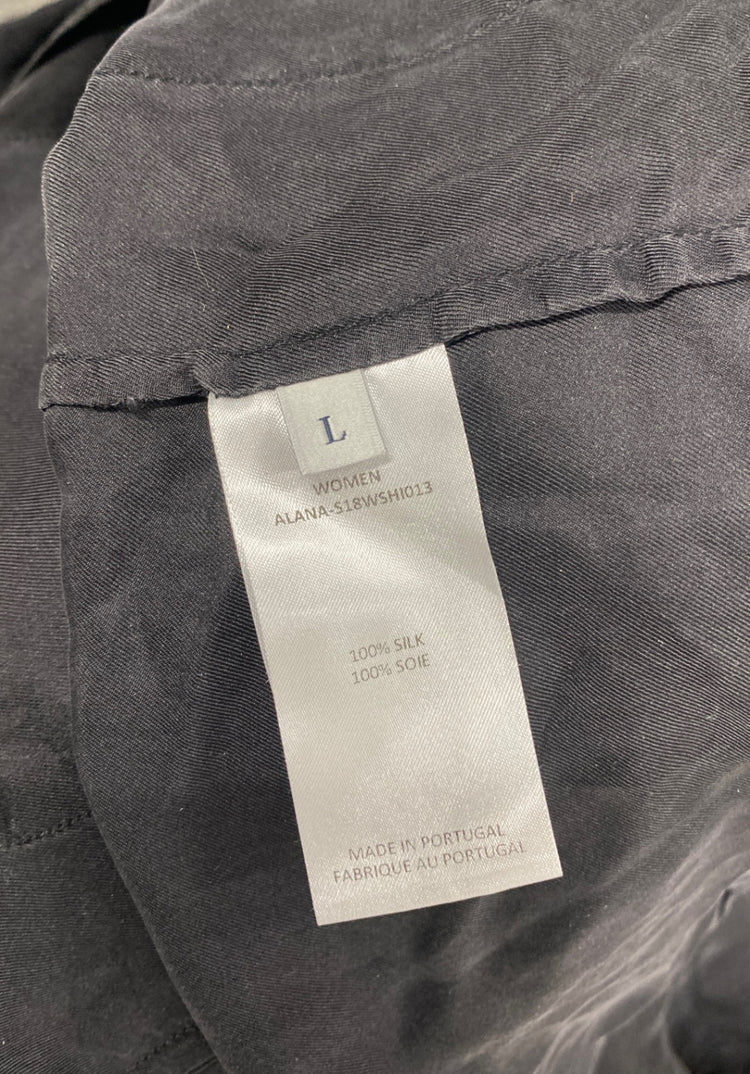 Fabulous Officine Générale silk Pajama Top UK 12 Black SS002