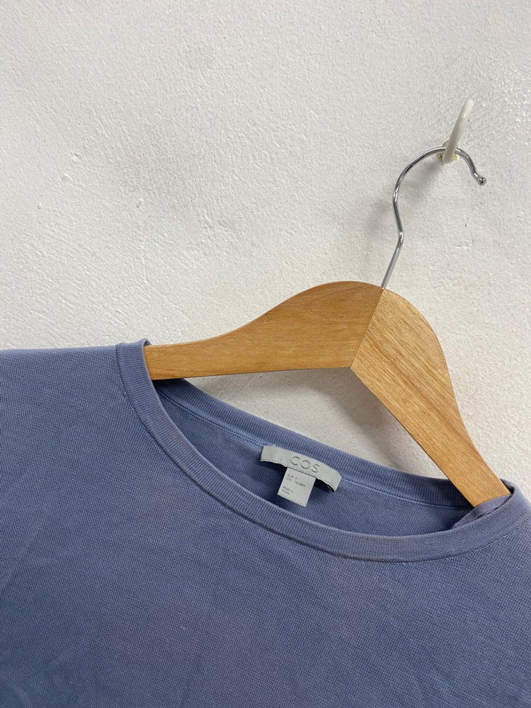 Fabulous Cos Midi Dress UK 8 Blue silk casual KF221