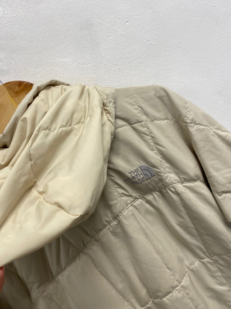 Fabulous The North Face longline Puffer Jacket UK 10/12 Beige down filled CC510