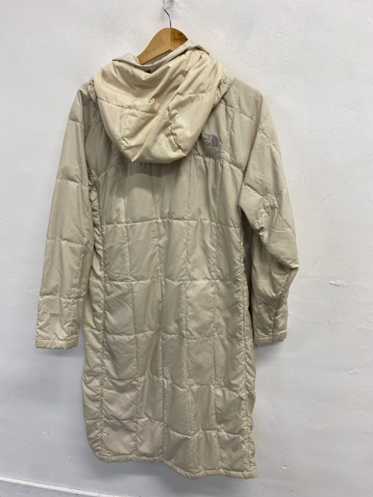 Fabulous The North Face longline Puffer Jacket UK 10/12 Beige down filled CC510