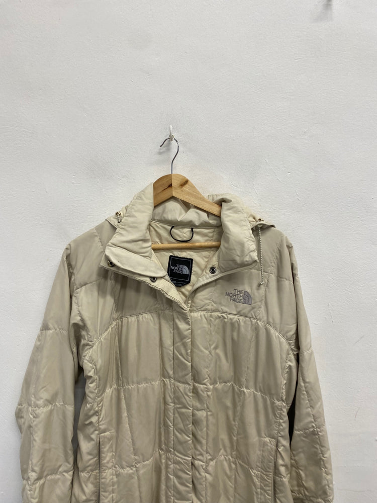 Fabulous The North Face longline Puffer Jacket UK 10/12 Beige down filled CC510
