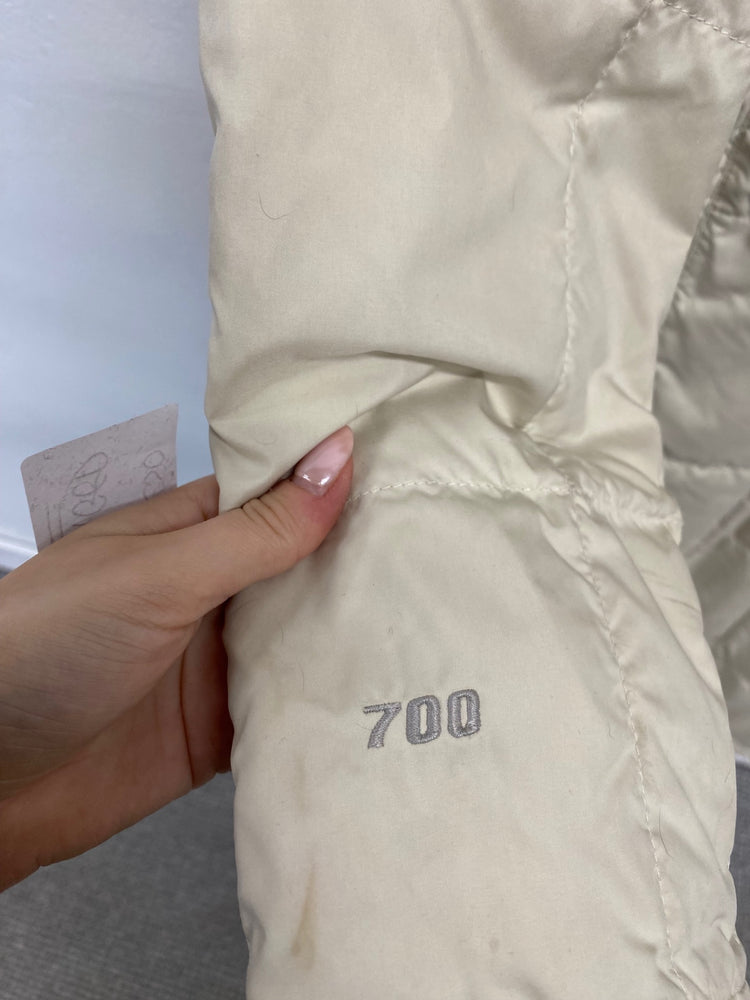 Fabulous The North Face longline Puffer Jacket UK 10/12 Beige down filled CC510
