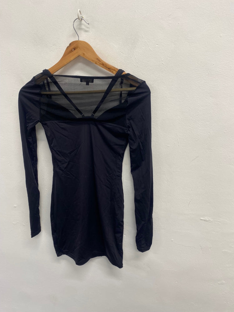 Fabulous Mars the label Mini dress UK 8 Black sequin cupped SA514