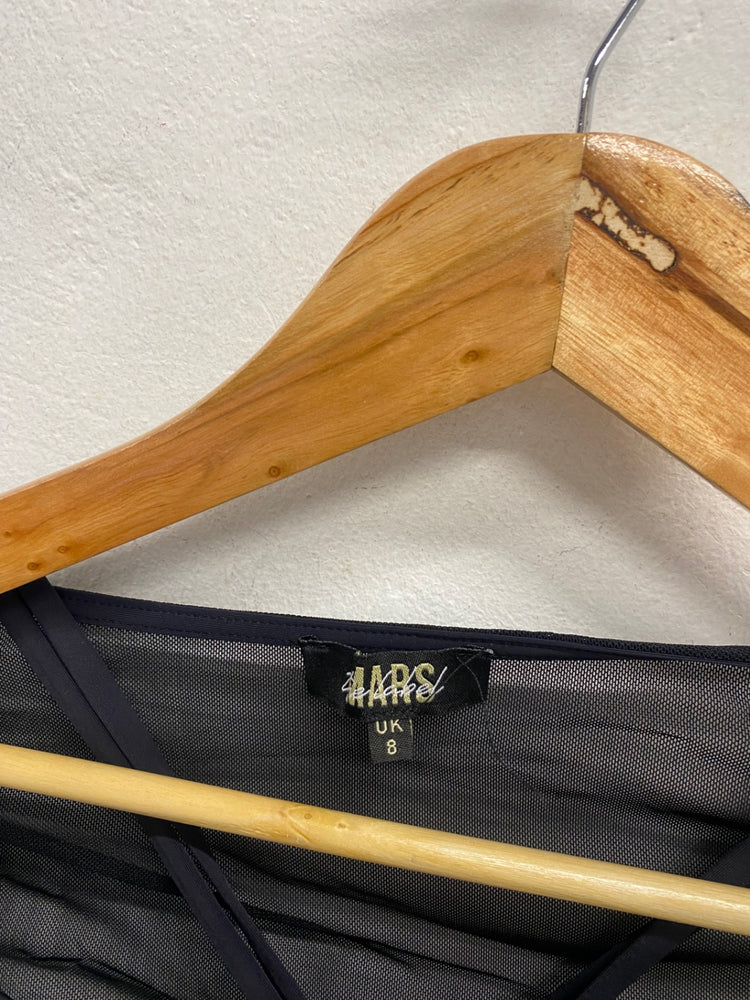 Fabulous Mars the label Mini dress UK 8 Black sequin cupped SA514