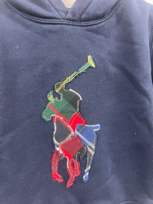 Fabulous Polo Ralph Lauren Tartan Scottish Hoodie Age 4 Navy Blue HE520
