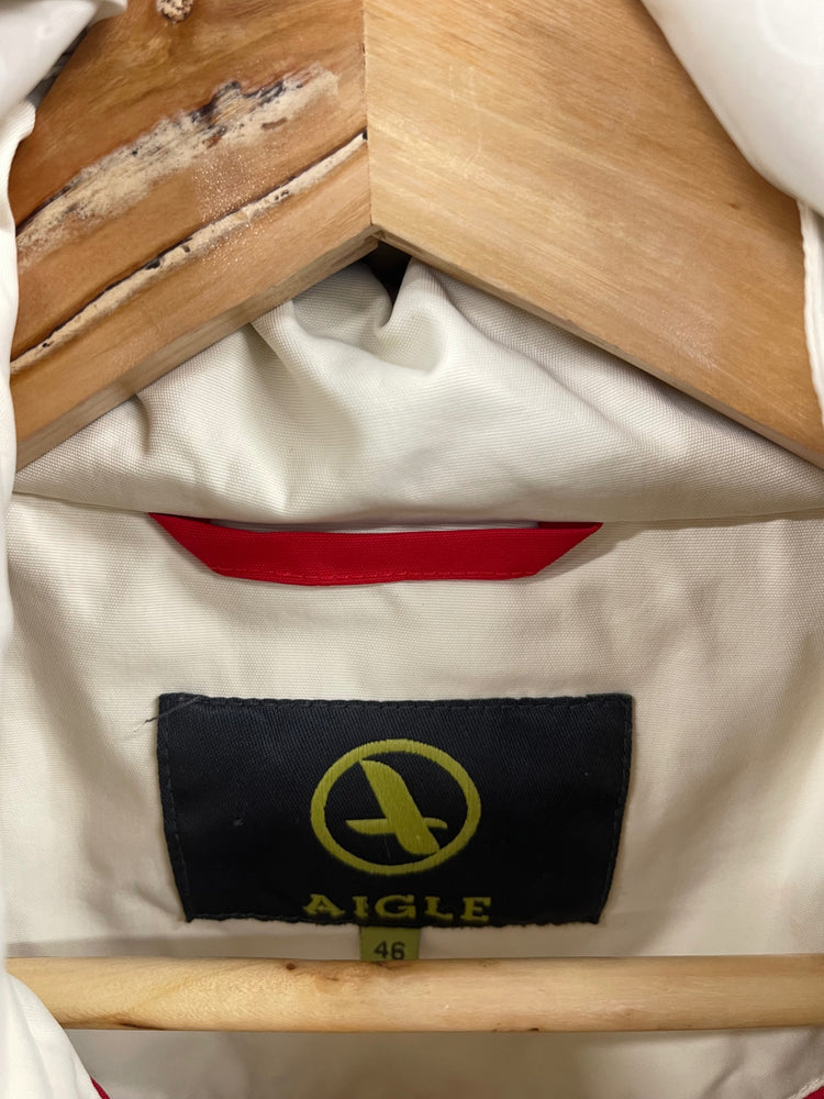 Stunning AIGLE ladies Windproof Rain Jacket UK18 Cream CW534