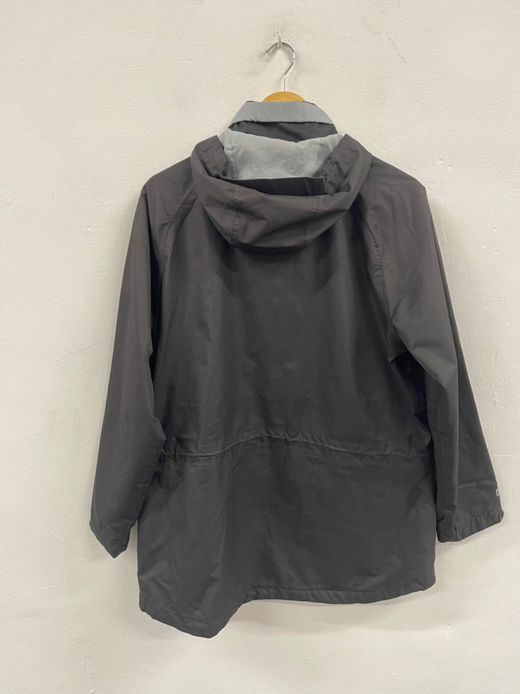 Stunning Craghoppers Windproof waterproof aquadry Jacket Uk16 Black Grey CW534