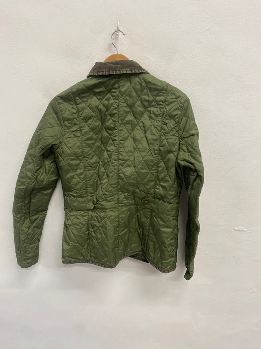 Stunning Barbour Quilted jacket UK 12 Olive Green AS541
