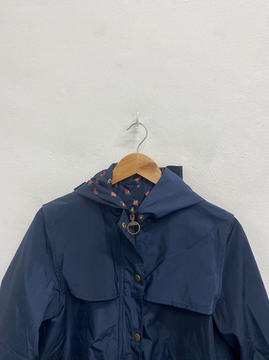 Stunning Barbour hattie Durham reversible Waterproof jacket UK 12 Navy AS541