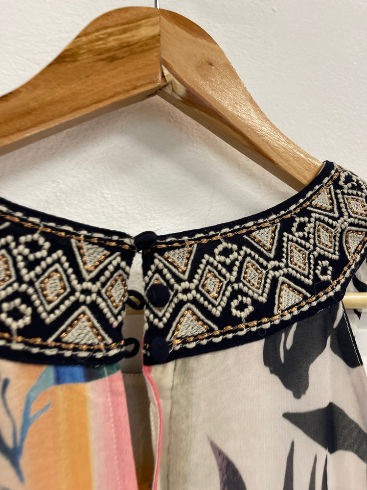 Stunning Monsoon Egyptian floaty occasion Dress UK12 Multicoloured KS544