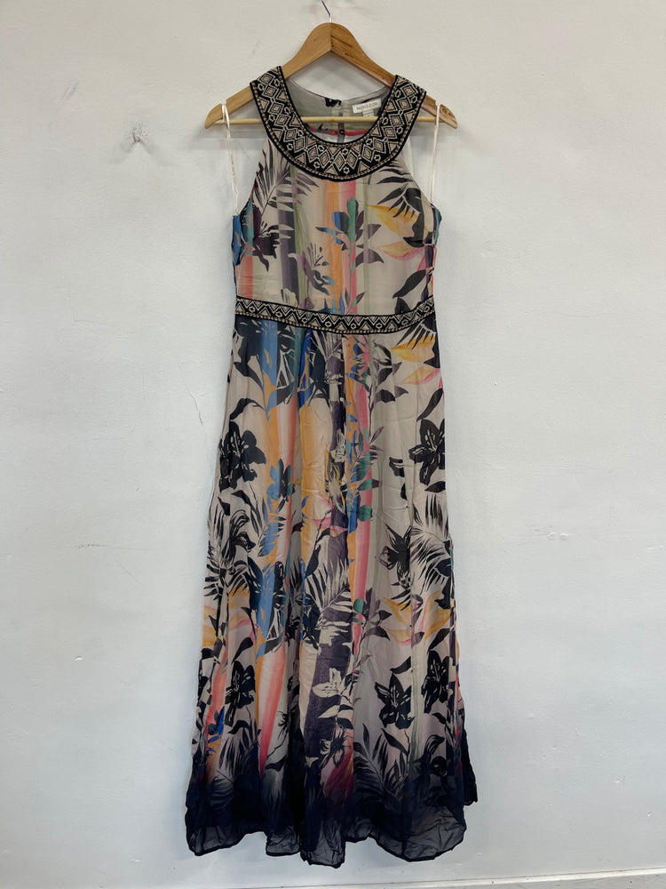 Stunning Monsoon Egyptian floaty occasion Dress UK12 Multicoloured KS544