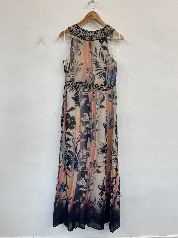 Stunning Monsoon Egyptian floaty occasion Dress UK12 Multicoloured KS544