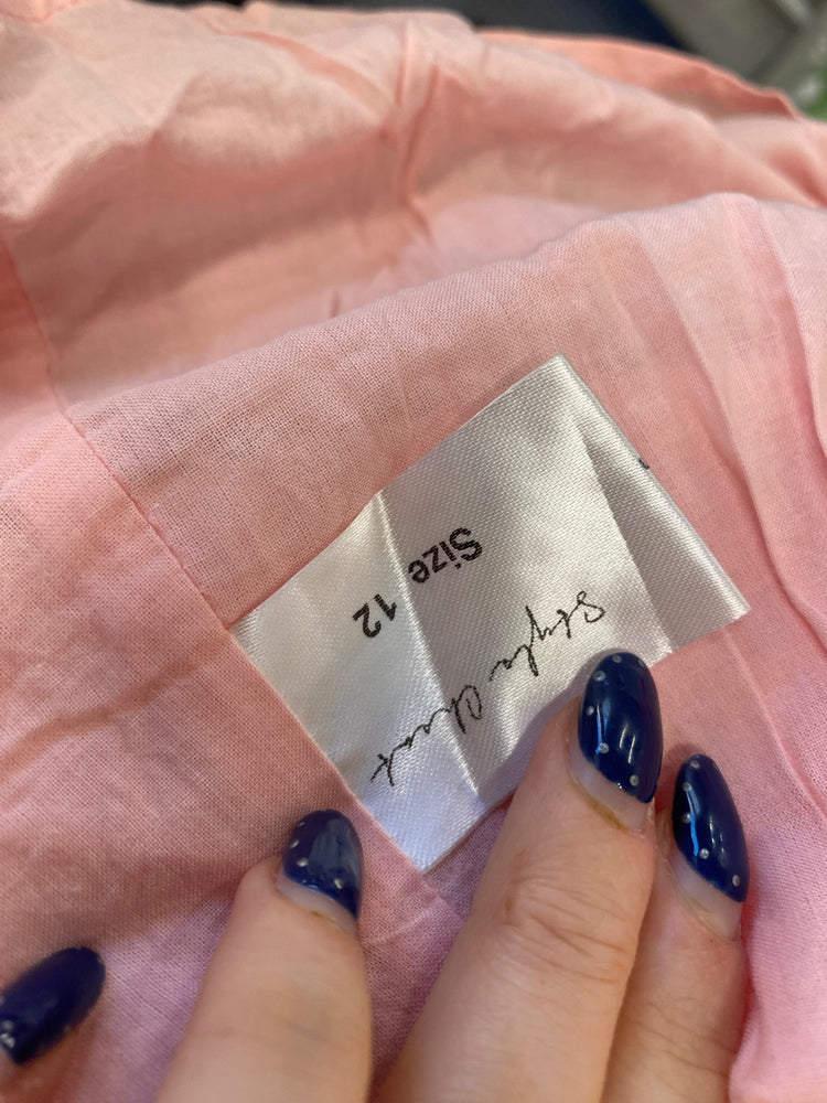 Stunning Style Cheat Midi Dress UK 12 Pink red polka KS545