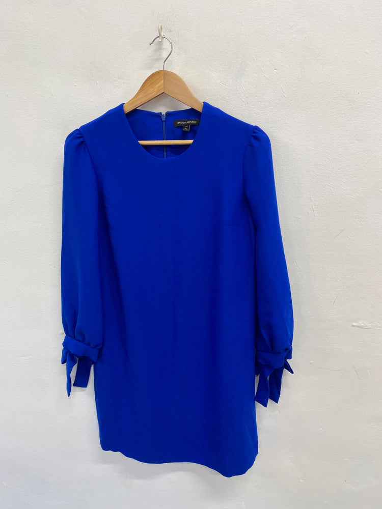 Stunning Banana Republic Midi Dress Uk 10 Blue CT551
