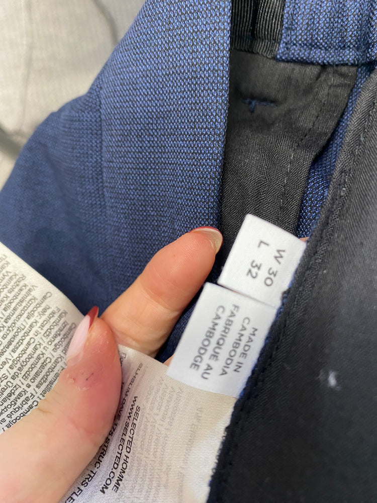 Classic Selected homme Tailored trousers W30" Navy blue TD389