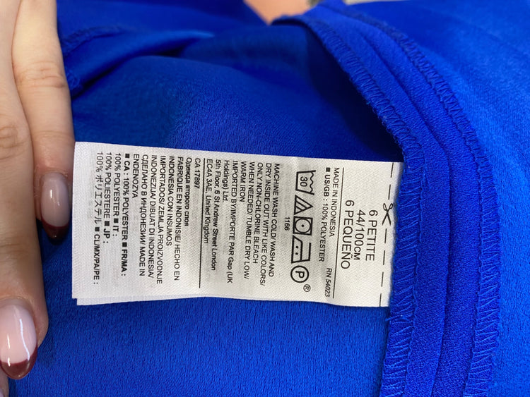 Stunning Banana Republic Midi Dress Uk 10 Blue CT551