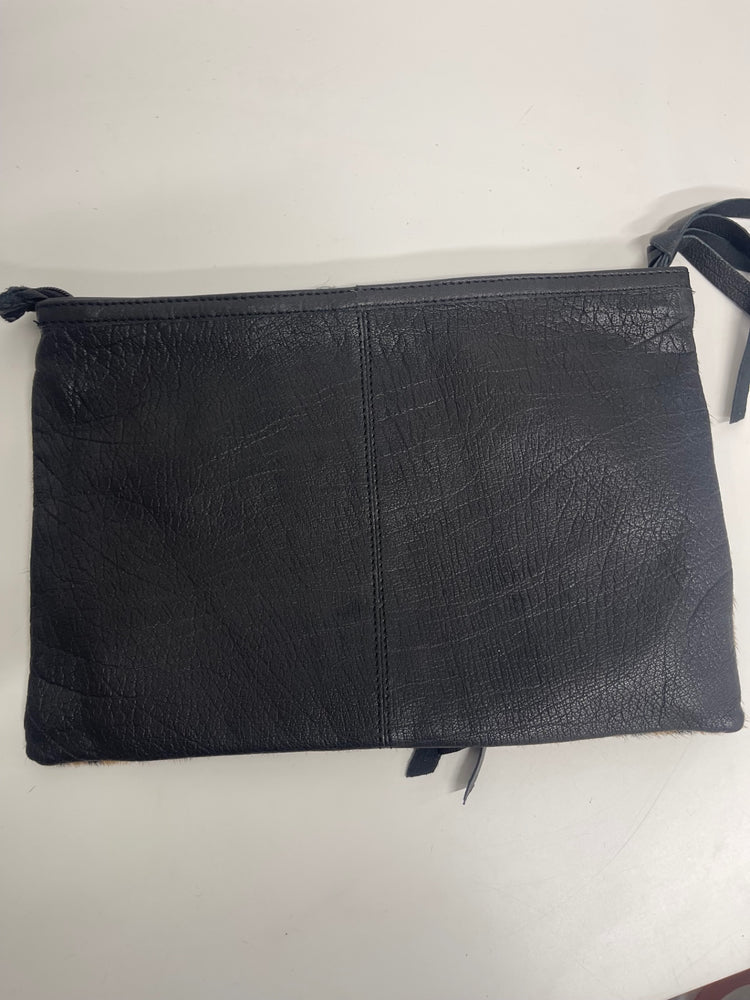 Stunning River Island leopard Leather Clutch Bag Medium CT551