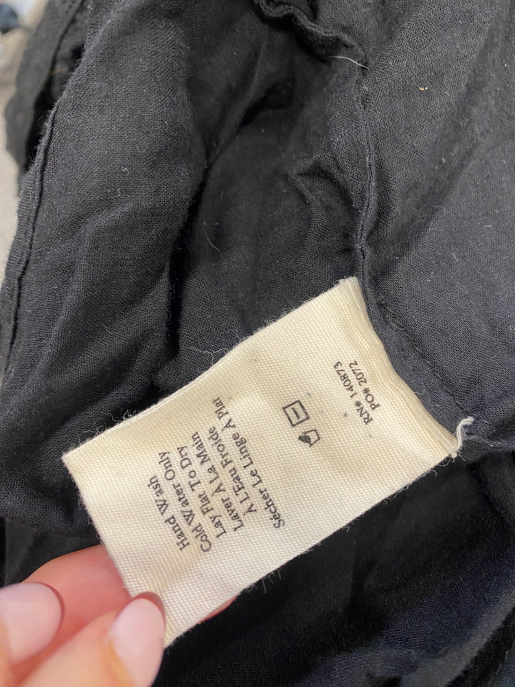 Stunning Love shack fancy Mini dress UK 14 Black frill cotton AC002