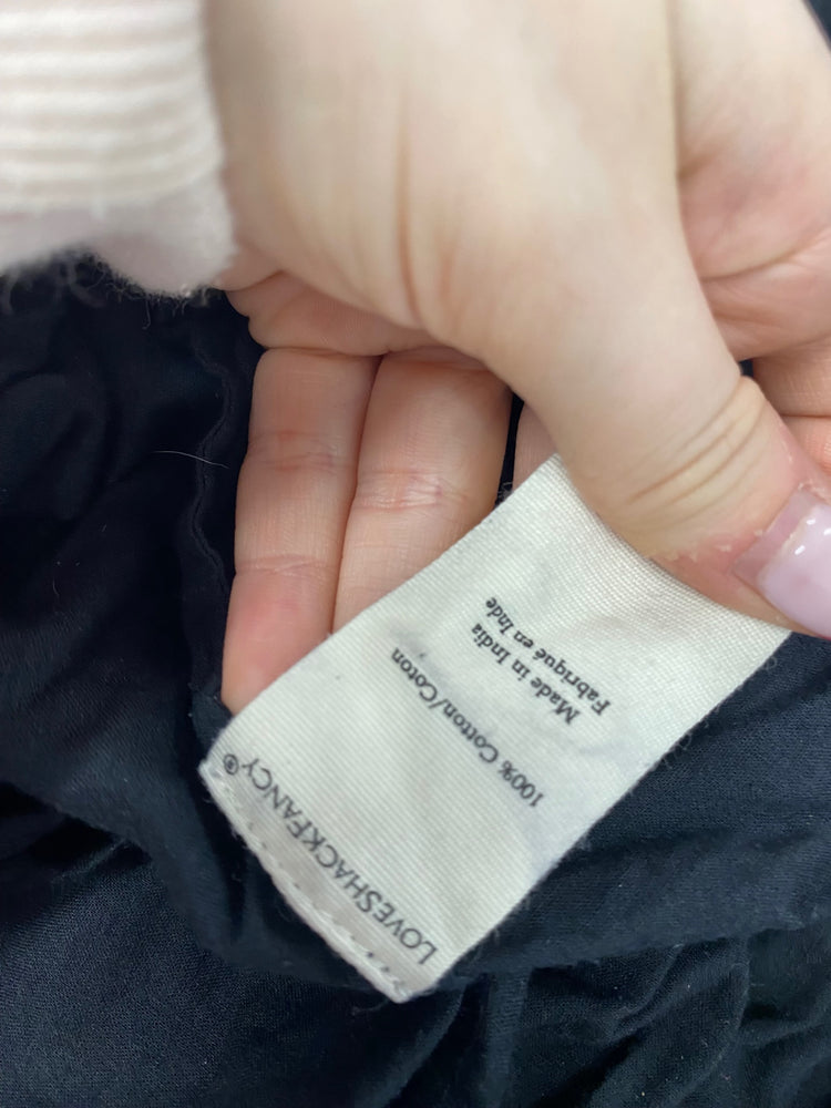 Stunning Love shack fancy Mini dress UK 14 Black frill cotton AC002