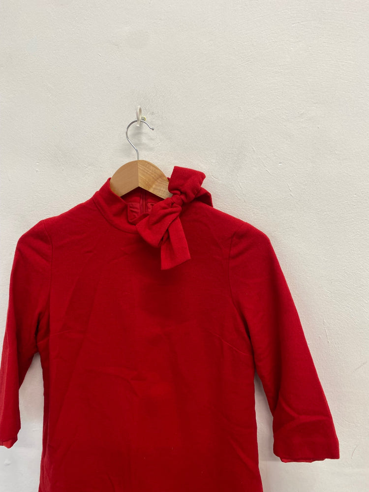 Stunning Goat Midi Dress UK 12 Red wool bow CT551