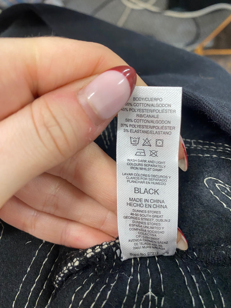 Stunning Savida Sweater UK 12 Black beige broderie CT551