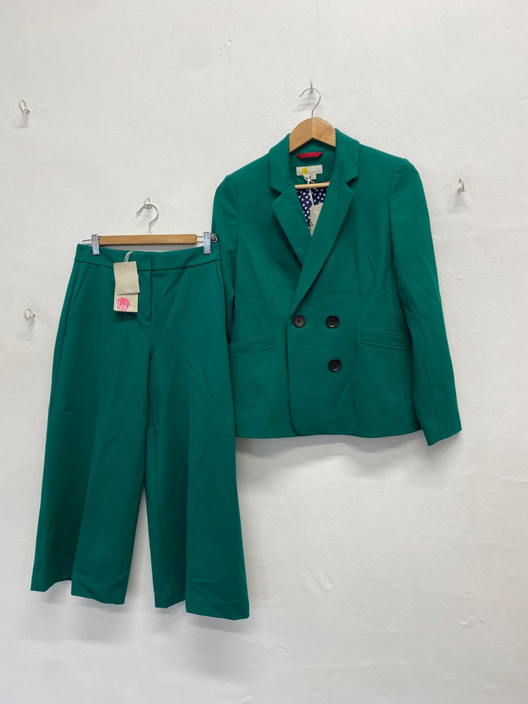 Stunning Boden Suit UK 10 petite Emerald green new CT551