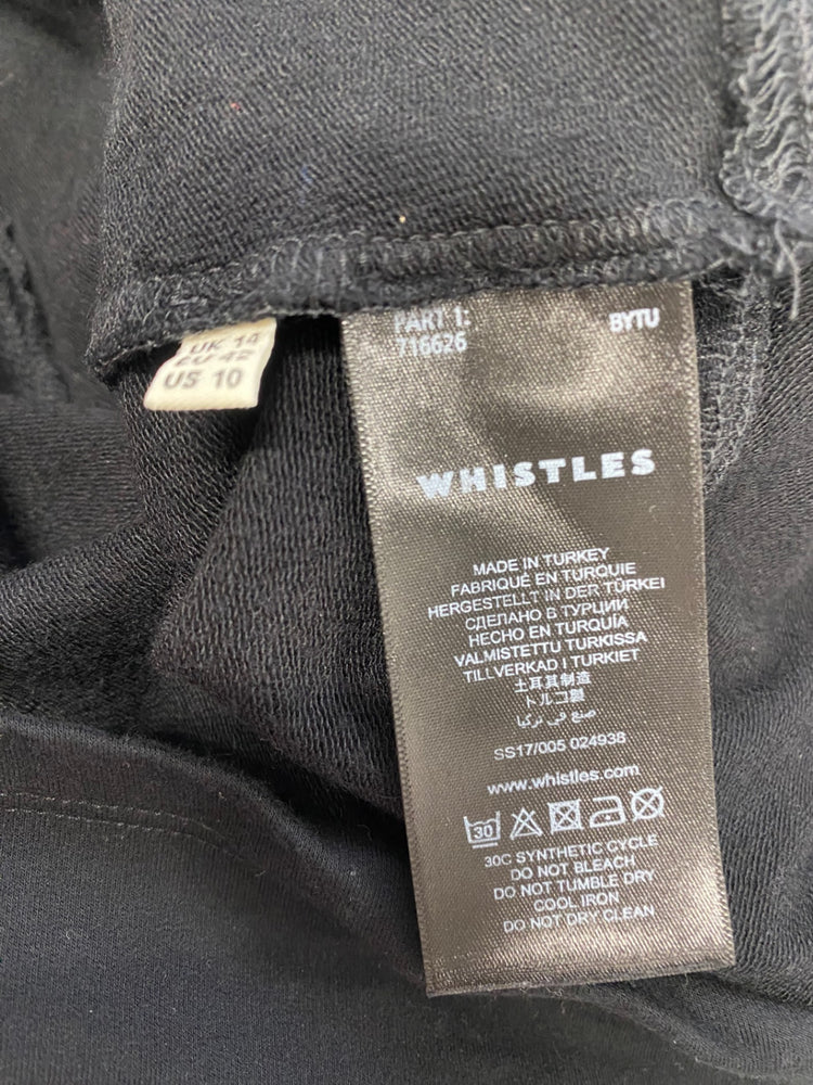 Stunning Whistles Midi tshirt Dress UK 14 Black frill hem CT551