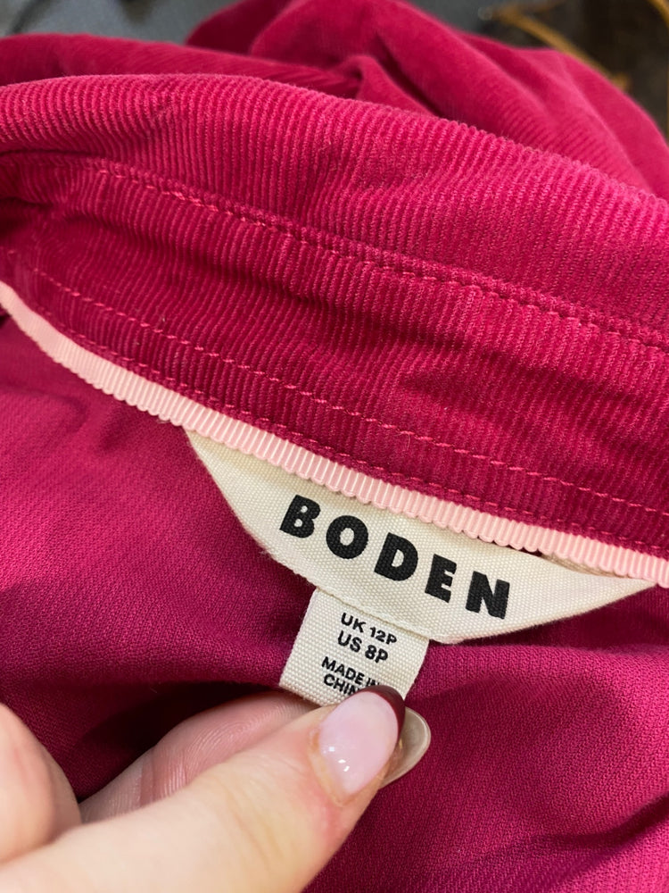Stunning Boden Midi Dress UK 12 petite Pink cord ribbed CT551