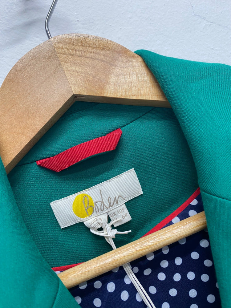 Stunning Boden Suit UK 10 petite Emerald green new CT551