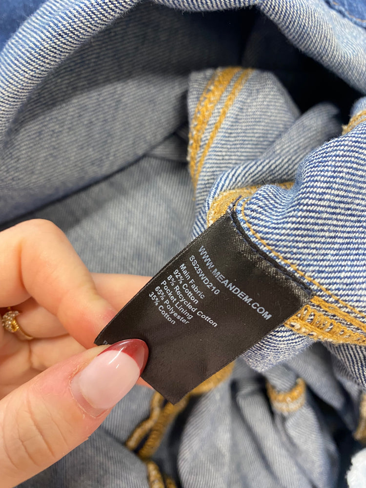 Stunning Me+em denim zip Midi Dress UK 12 Blue CT551