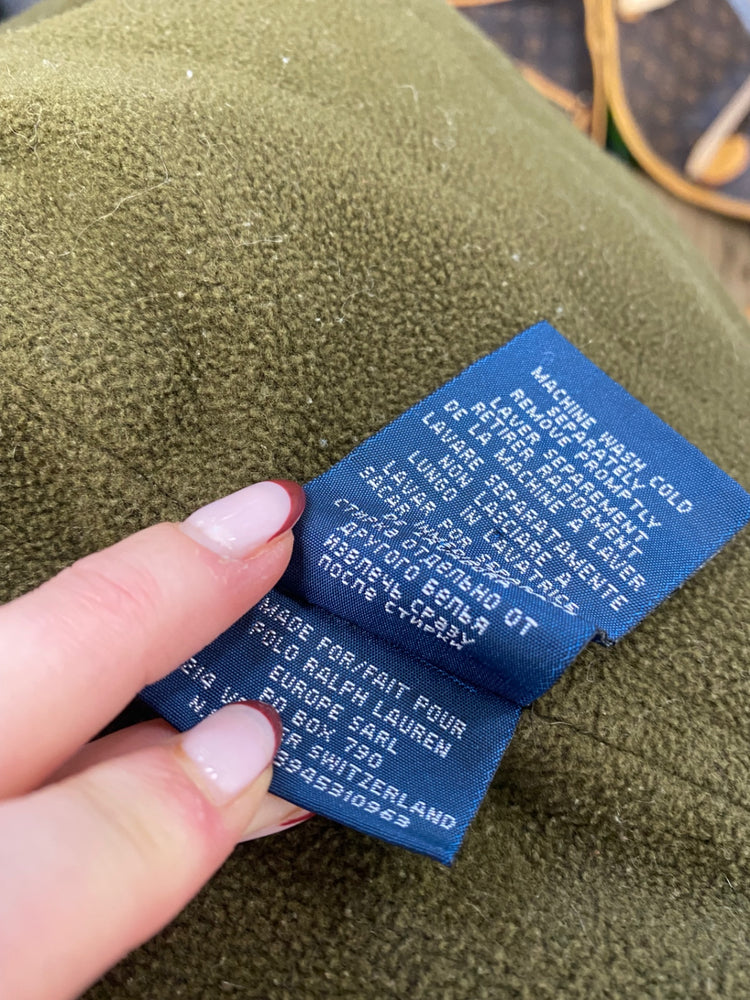 Classic Polo Ralph Lauren Windbreaker UK L khaki Green TD389