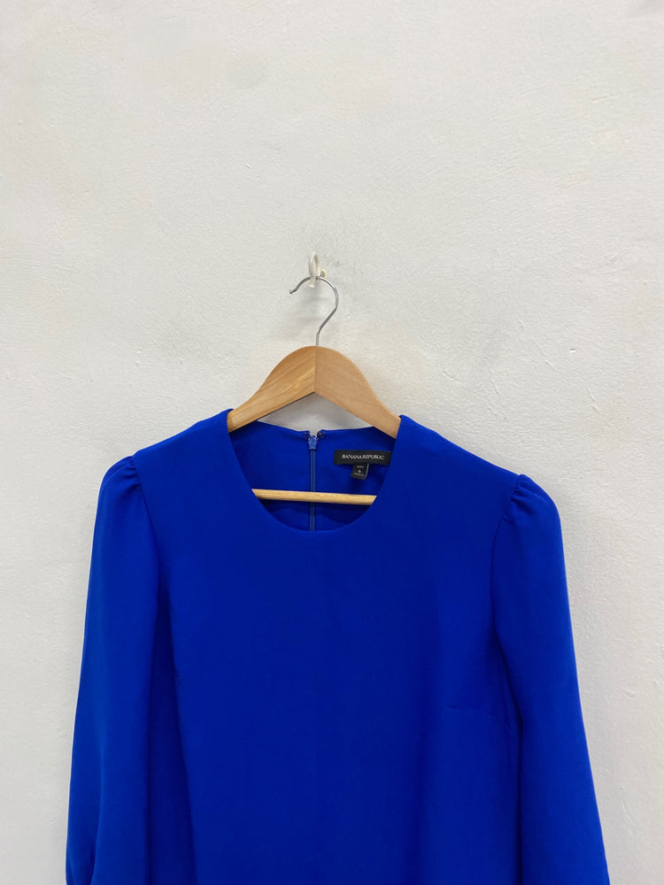 Stunning Banana Republic Midi Dress Uk 10 Blue CT551