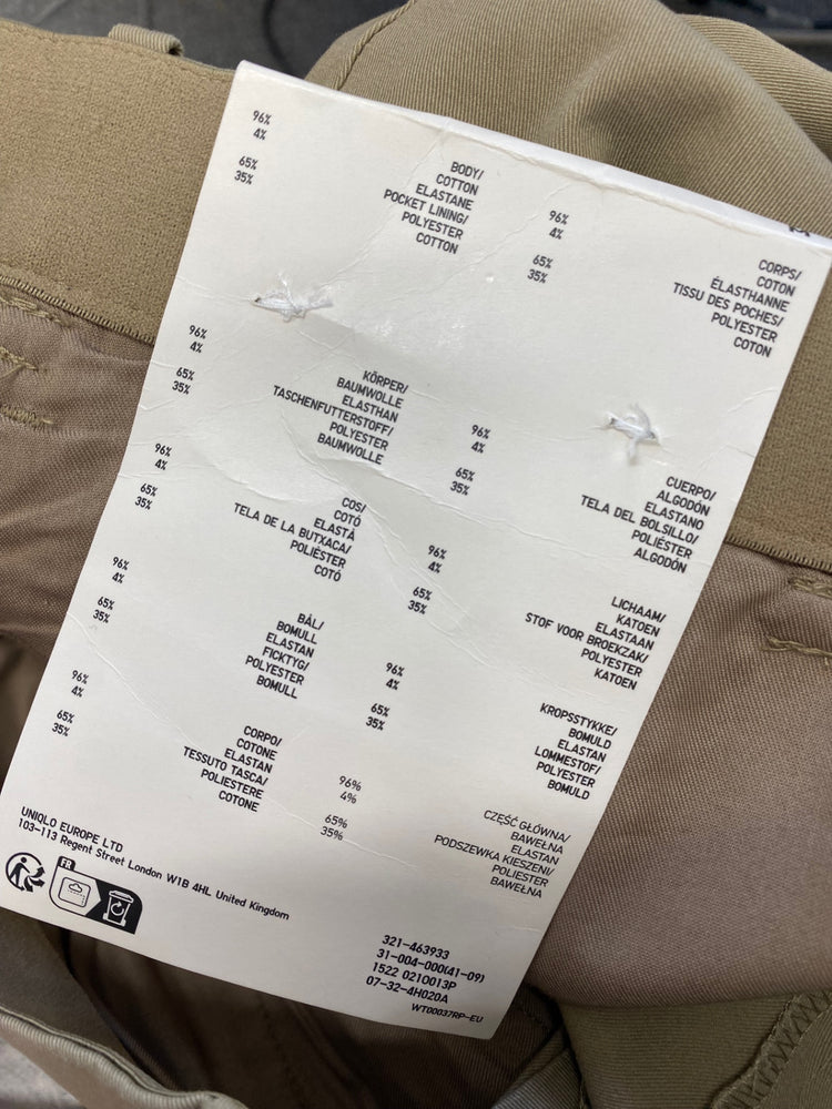 Classic Uniqlo Tailored trousers W30" Beige TD389