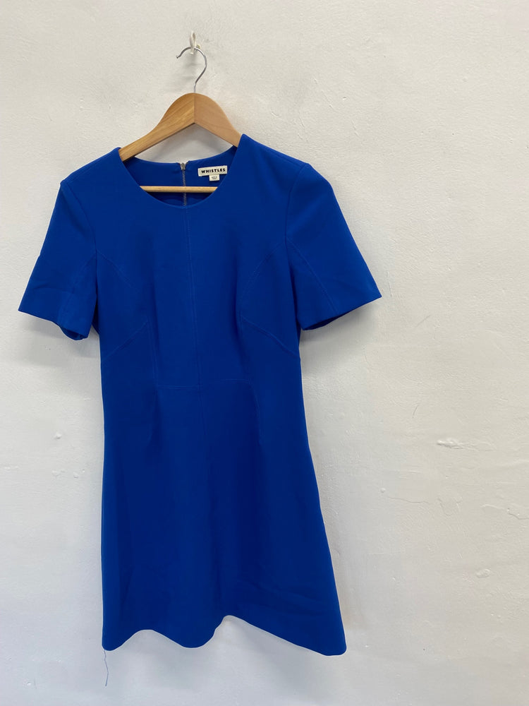 Stunning Whistles Midi Dress formal UK 14 Blue CT551