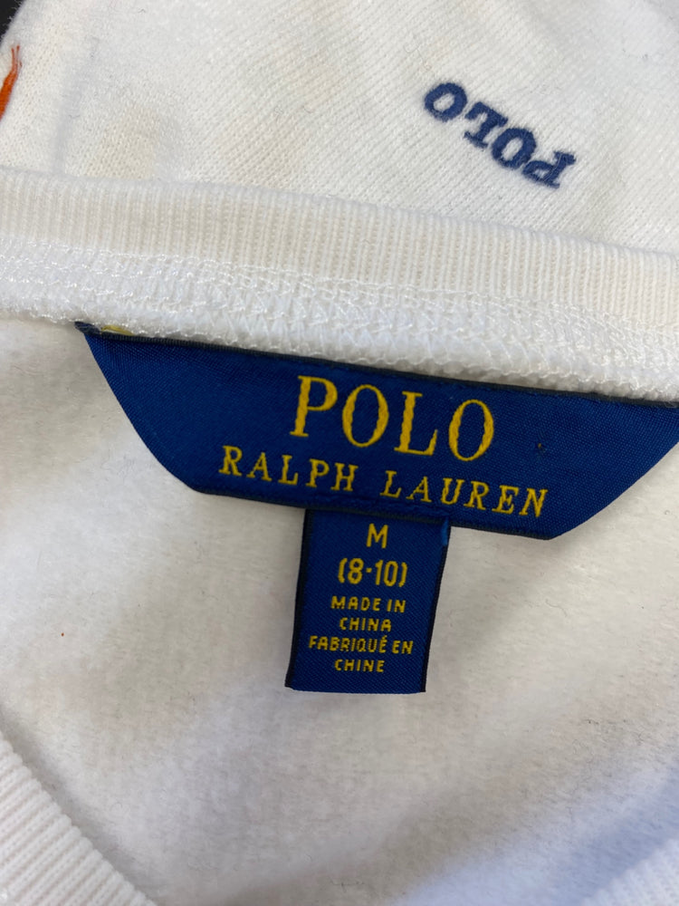 Stunning girls Polo Ralph Lauren Sweater Age 8-10 White multicolor BB001