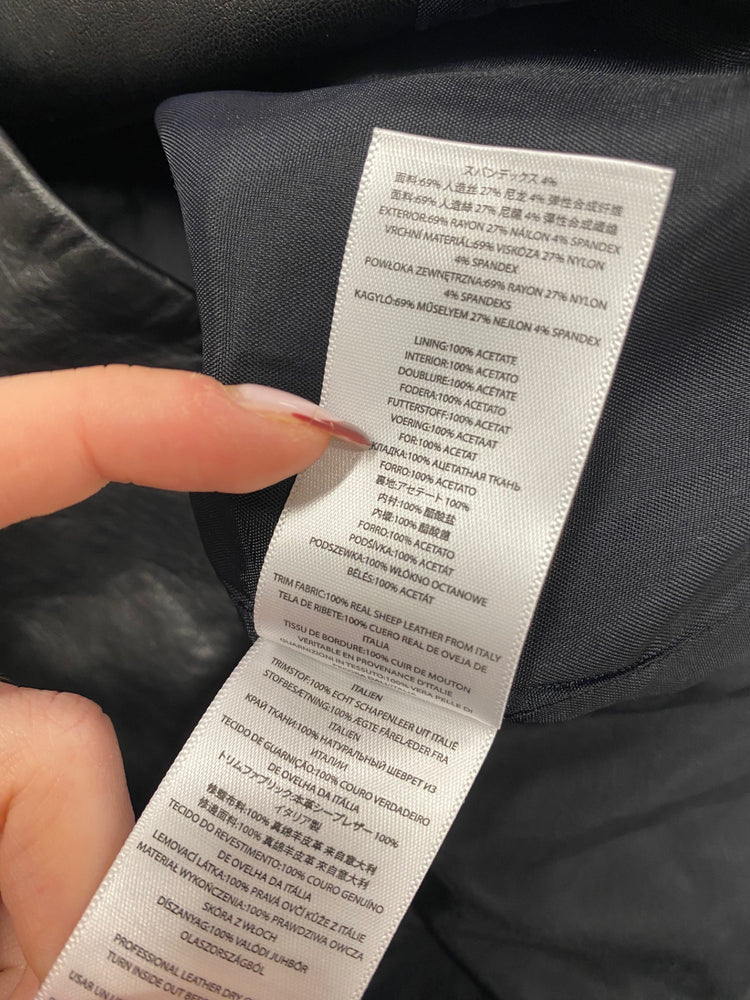 Stunning Michael Kors Blazer UK 8 Black leather BB001