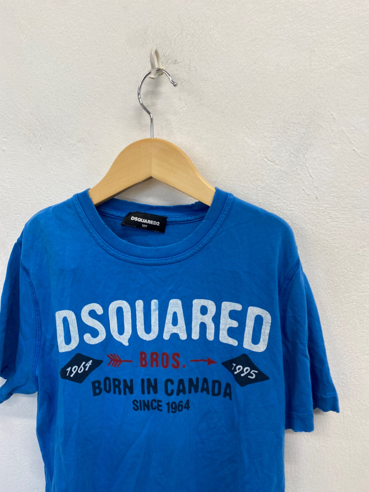 Classic kids distressed Dsquared2 Tshirt Age 12 Blue printed BB001