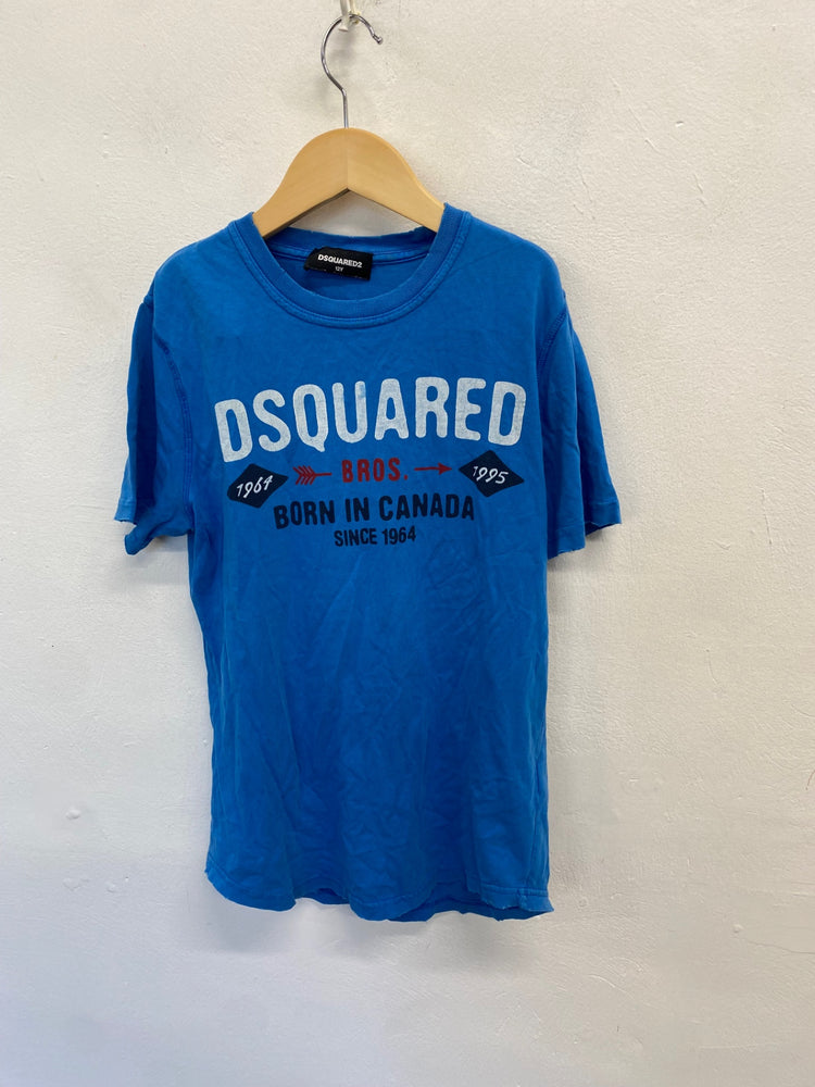 Classic kids distressed Dsquared2 Tshirt Age 12 Blue printed BB001