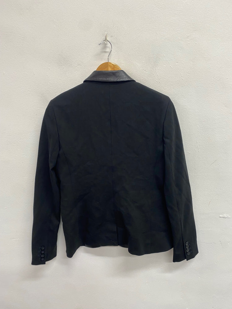 Stunning Michael Kors Blazer UK 8 Black leather BB001
