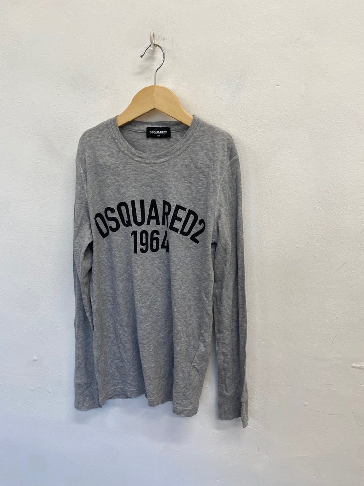 Classic kids Dsquared2 Long sleeve top 12yrs Grey printed BB001